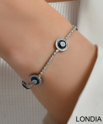 1.55 karat Pırlanta Bileklik / Altın Nazar Bileklik / Zarif Pırlanta Bileklik / 1128471 - Londia Jewellery