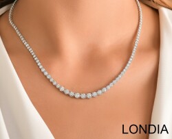 4 ct Diamond and Gold Graduated Eternity Necklace 1116491 - Londia Jewellery