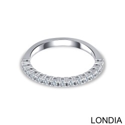 0.44 ct Diamond Eternity Ring / Diamond Half Eternity Wedding Band / 14K Gold Thin Diamond Wedding Band / Thin Diamond Eternity Band 1127247 - 2