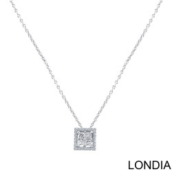 0.30 karat Pırlanta Kolye / 18 Ayar Altın / Eşsiz Yuvarlak ve Prenses Kesim Pırlanta Kolye / 1129039 - Londia Jewellery