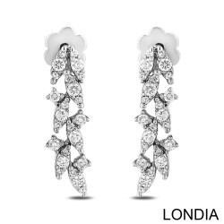 0.64 ct Diamond Stud Earring / Cluster Earring 14k Gold / Brillant Earring / Diamond Cluster Stud Earring / 1123250 - 3