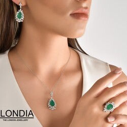 Emerald and Diamond Wedding Sets - Londia Jewellery