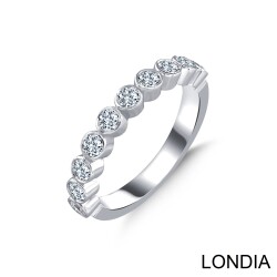 0.65 ct Eternity Wedding Band / Diamond Ring / 14K Solid Gold / Genuine Diamond Ring / Wedding Ring /Round Cut Brilliant Ring 1127236 - Londia Jewellery