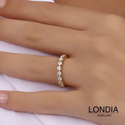 0.60 ct Londia Natural Diamond Eternity Wedding Ring / Diamond Ring / Round Cut Brilliant Ring / 1140393 - 3