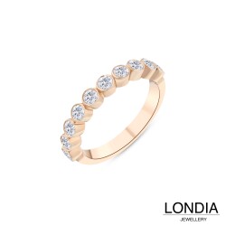 0.60 ct Londia Natural Diamond Eternity Wedding Ring / Diamond Ring / Round Cut Brilliant Ring / 1140393 - 4