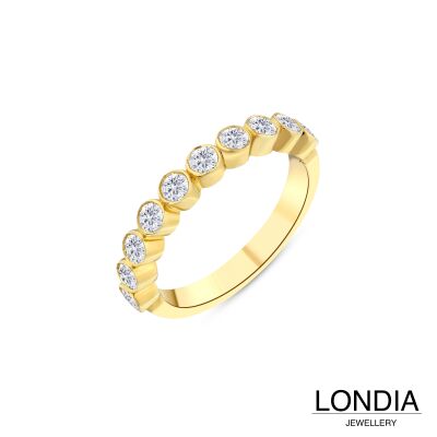 0.60 ct Londia Natural Diamond Eternity Wedding Ring / Diamond Ring / Round Cut Brilliant Ring / 1140393 - 1