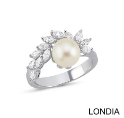 Güney Denizi İncisi ve 0.57 karat Pırlanta Moda Yüzük / 1121477 - Londia Jewellery