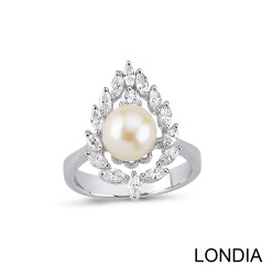 Güney Denizi İncisi ve 0.76 karat Pırlanta Moda Yüzük / 1121480 - Londia Jewellery