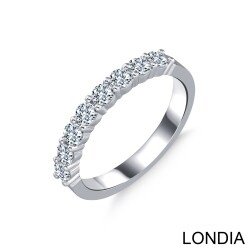 0.60 ct Half Eternity Wedding Ring / Diamond Ring / 14K Solid Gold / Genuine Diamond Ring / Wedding Ring /Round Cut Brilliant Ring / 1127315 - Londia Jewellery