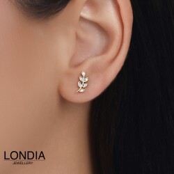 Londia Doğal Pırlanta Yaprak Dalı Piercing / Pırlanta Tragus Piercing / 1144258 - 3