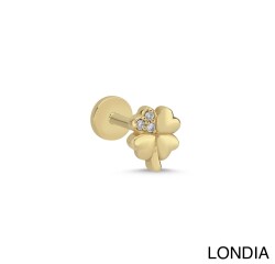 Londia Doğal Pırlanta Yonca Tragus Piercing / 1140089 - 1