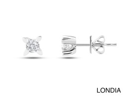 Londia Natural Diamond Stud Earring / Unique Round Cut Diamond Earring / 100DE862 - Londia Jewellery