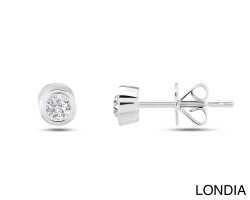 Londia Natural Diamond Stud Earring / Unique Round Cut Diamond Earring / 100DE671 - Londia Jewellery