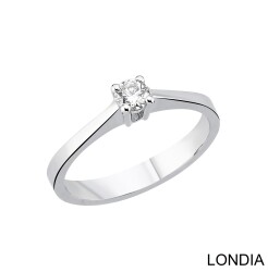 0.20 Karat Doğal Pırlanta Minimal Tektaş Yüzük / 11305907 - Londia Jewellery