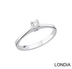 0.10 Karat Doğal Pırlanta Minimal Tektaş Yüzük / 1135909 - Londia Jewellery