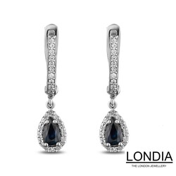 Pear Cut Sapphire and Diamond Wedding Set DS1118853 - 4