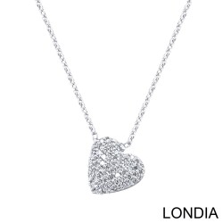 0.30. karat Londia Minimalist Pırlanta Kalp Kolye / Sevgililer Günü Hediyesi / 1128214 - Londia Jewellery